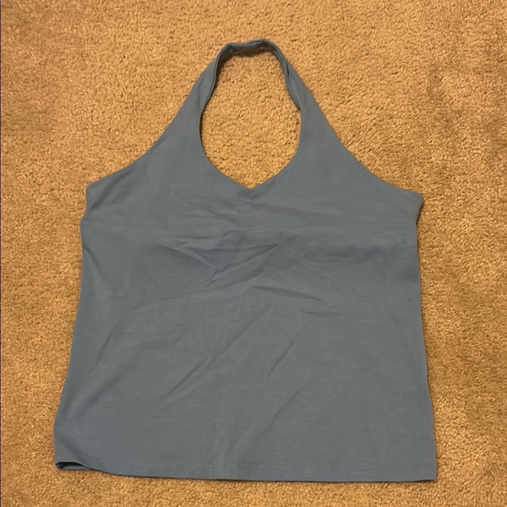 Blue Halter Neck Women's Top